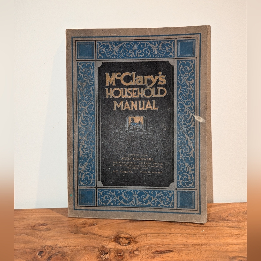 1923 McClary’s Household Manual Cookbook | Vintage Canadian Advertising | Ontari